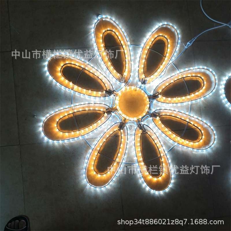 雪花造型户外防水led路灯杆过街灯店铺装饰树上墙上挂件亮化灯