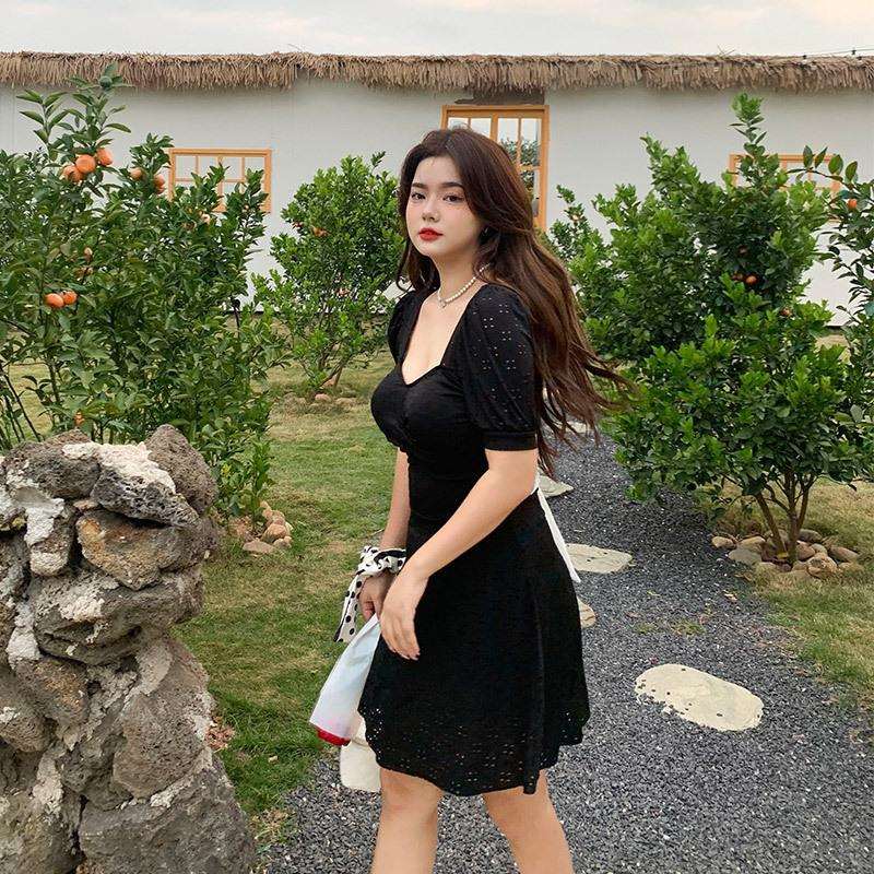 连体泳衣胖mm女200斤大码遮肚显瘦温泉聚拢裙式保守大胸胖妹妹装