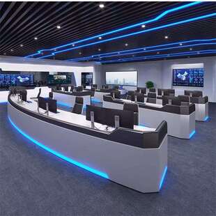 烤漆指挥中心调度台控制台坐席台监控室多媒体操作台监控台演播台