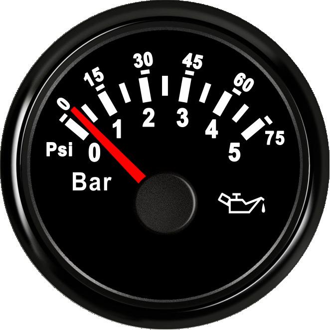 SJ系列DN52mm指针式油压表0-5bar柴油机船用工程车机械车房车