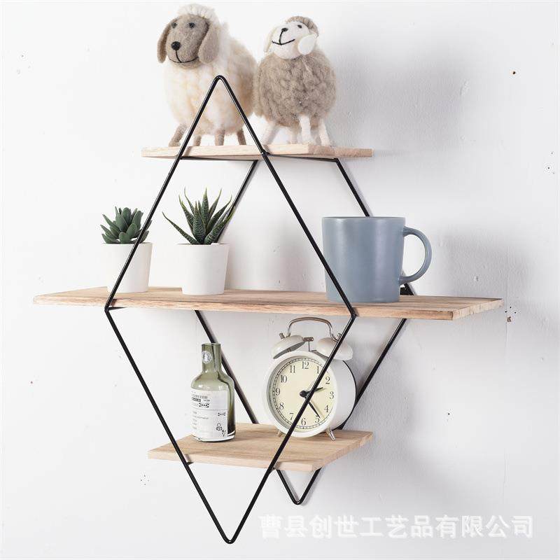 简约菱形墙壁置物架实木家用客厅壁挂式多层置物架实木墙上收纳架,鲜花速递/花卉仿真/绿植园艺,割草机/草坪机,淘宝优惠券,粉丝福利购,淘宝优惠卷