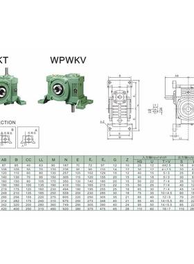 蜗轮蜗杆减速箱嘉诚减速机『晨潮/YS』WPWKX80/WPWKT80/WPWKV80