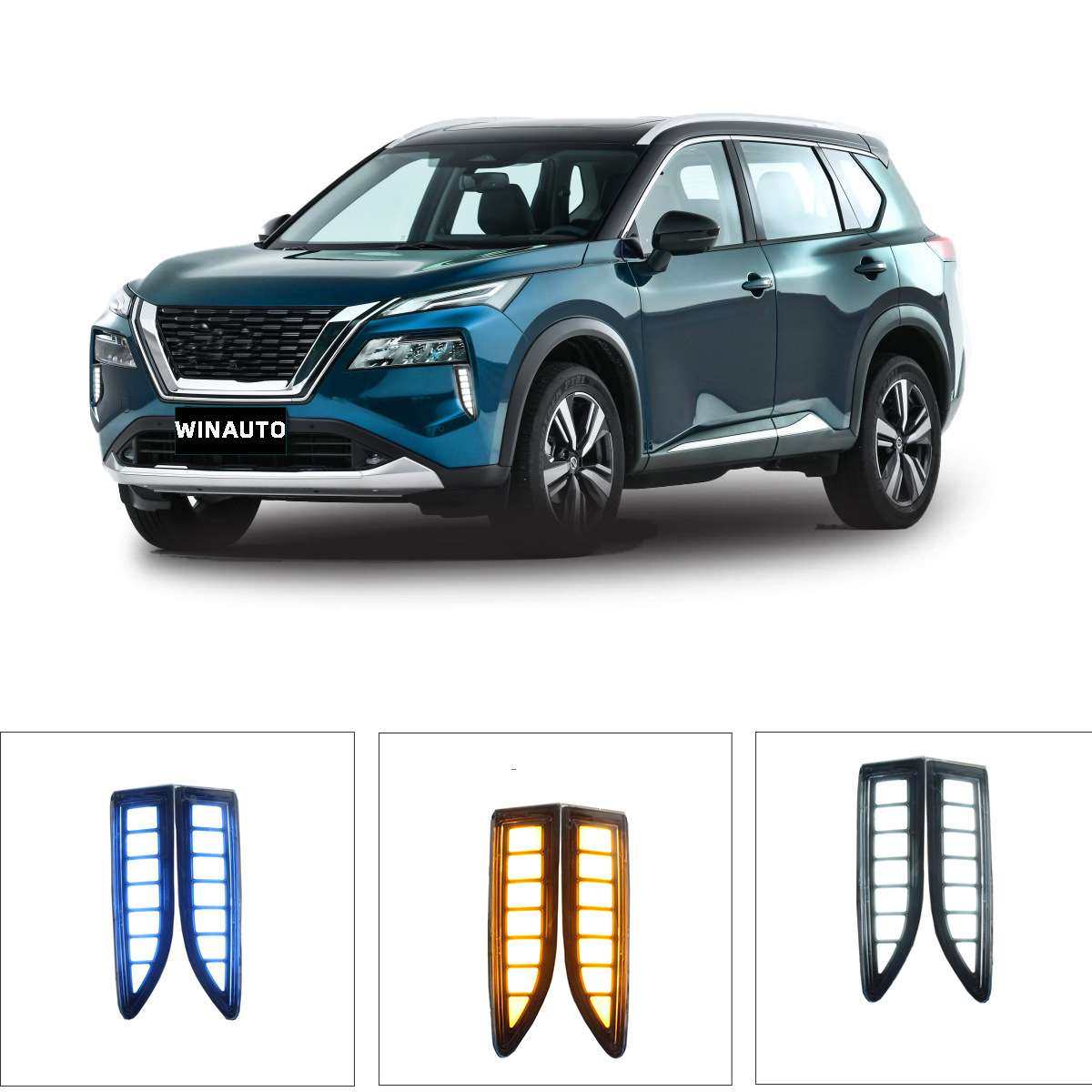 适用于奇骏或rogue 2021-2022 带黄色蓝色LED三色