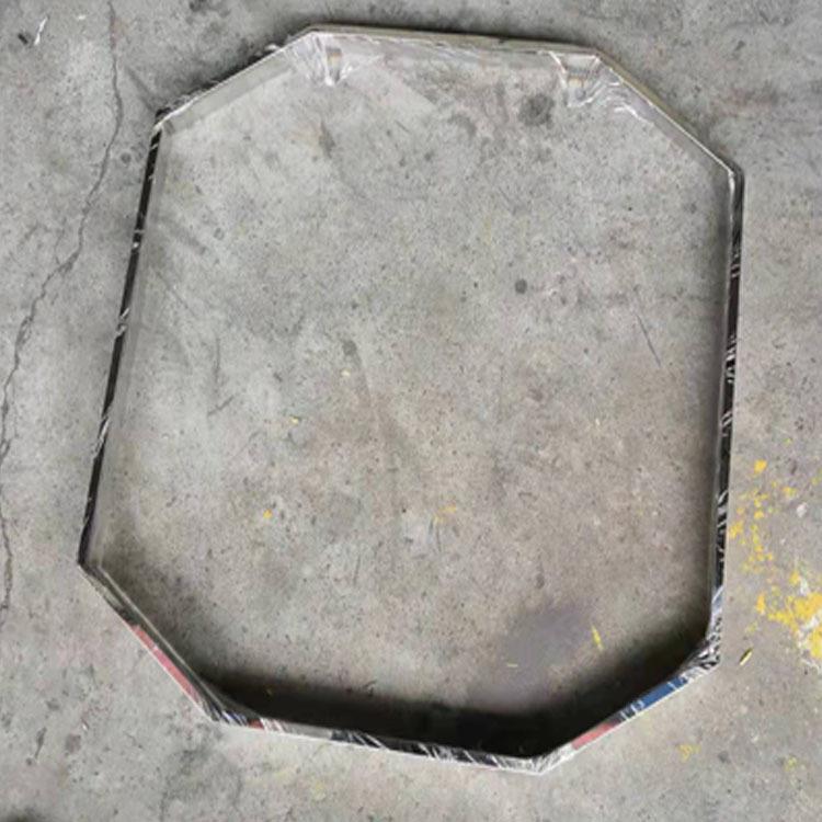 卫生间镜面亮光八边形不锈钢画框黑钛拉丝哑光圆弧角不锈钢画框