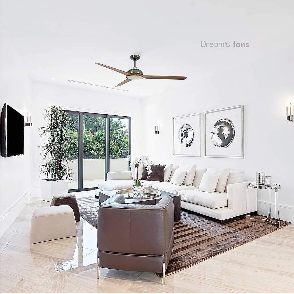 澳洲Lucci air家用吊扇时尚Union新款三叶吊扇设计师风格木吊扇