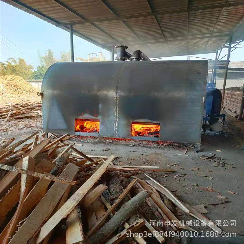 原木毛竹机制炭化炉小型卧式碳化炉果木枣木炭化制碳机