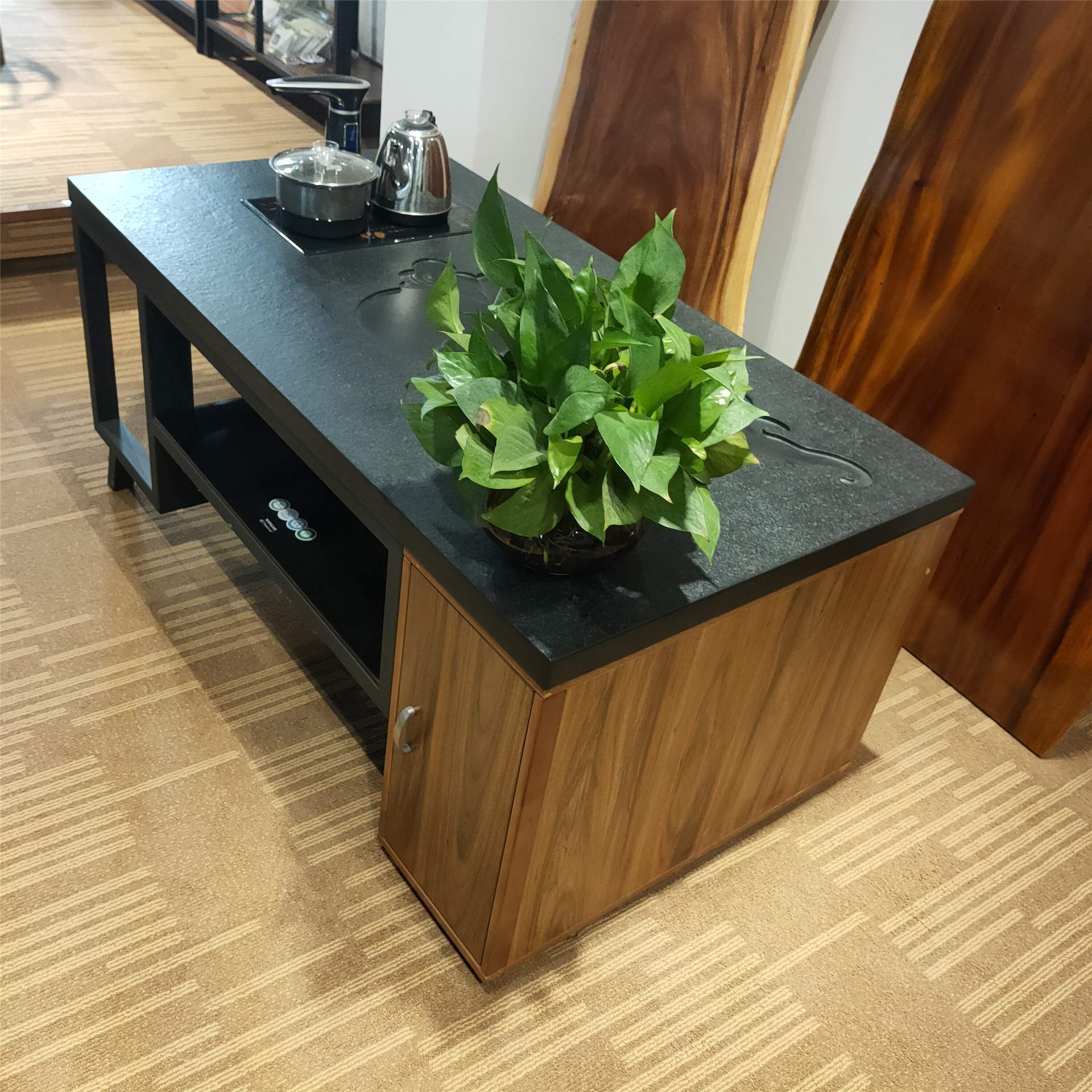 现代简约客厅创意小茶几多功能茶桌小户型茶台不锈钢岩板办公茶几