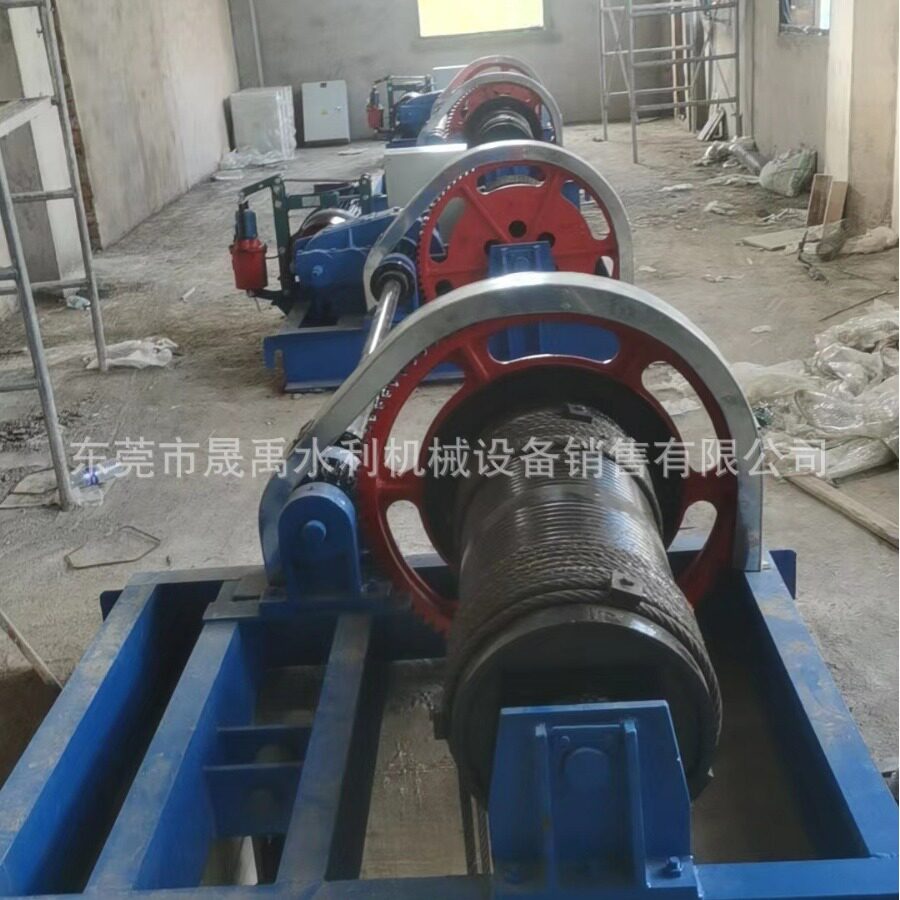 广东省江门市新会区电排站水闸卷扬式启闭机钢制闸门制作及安装