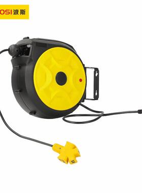 波斯工具2500W自动伸缩10A三芯线缆盘线长10mBS521206