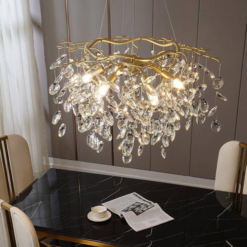Serip法式轻奢水晶吊灯别墅大气全铜餐厅客厅灯后现代艺术卧室灯