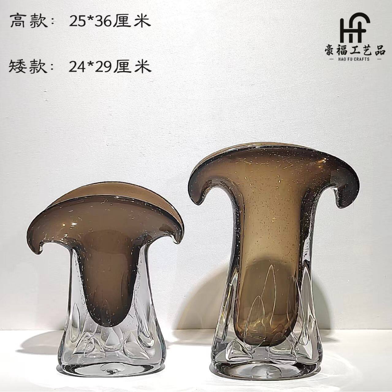 轻奢琉璃花瓶摆件现代家居餐厅桌面装饰设计