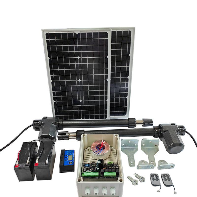 400kg承重平开门电动直臂机双臂太阳蓄电池供电3.5米门DC24V马达