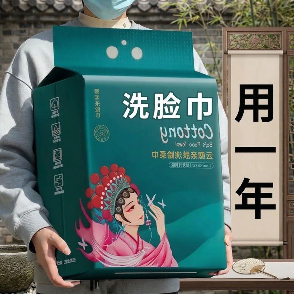 【洗脸巾特价卖】悬挂式洗脸巾一次性美容院加厚国潮洁面巾擦脸巾