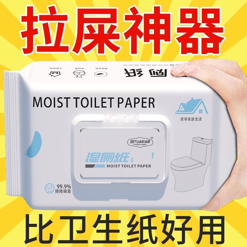 湿厕纸加大加厚升级款不连抽温和不刺激男女士专用孕妇湿厕纸厕所