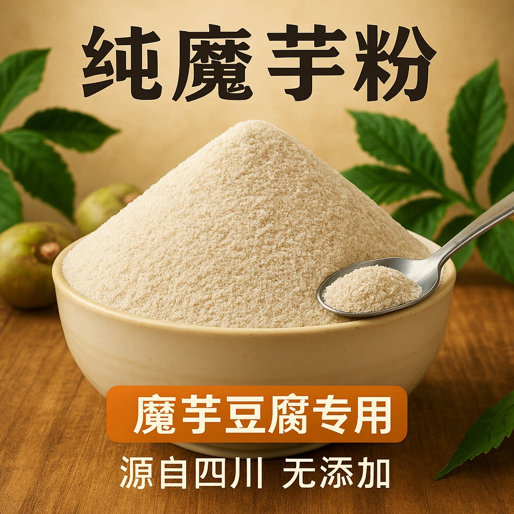 食品级魔芋粉 纯粉烘焙 食品级魔芋胶精粉 0脂肪纯干粉代餐饱腹