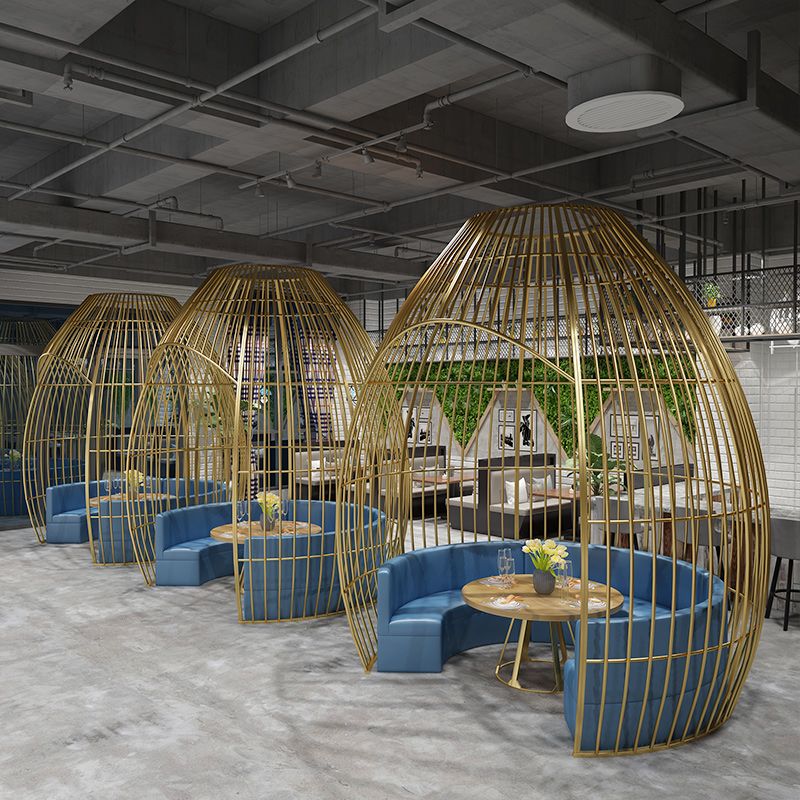 铁艺鸟笼装饰特大号鸟笼巨型火锅店餐厅鸟笼卡座户外大型超大鸟笼