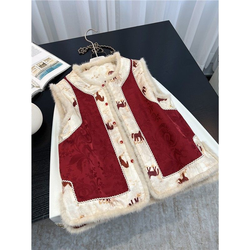 新中式双面夹棉马甲女2025秋冬季圆领无袖轻奢高级感背心上衣外套,女装/女士精品,马夹,淘宝优惠券,粉丝福利购,淘宝优惠卷