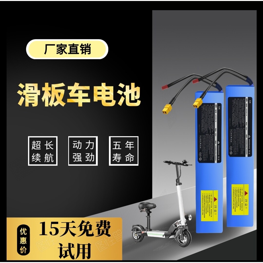 滑板车电池组24V36V48V阿尔郎希洛普升折叠车锂电池电瓶10AH