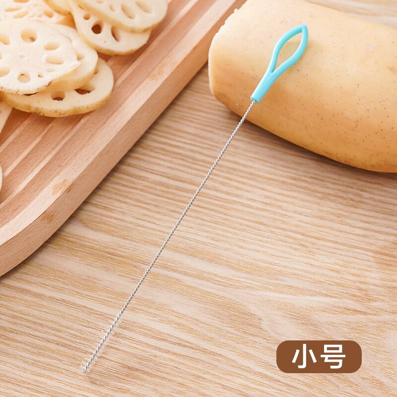 洗藕刷藕洞清洗刷厨房用刷洗奶瓶水杯吸管刷莲藕孔多功能清洁刷子