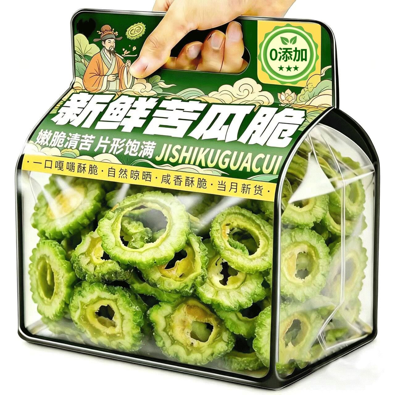 苦瓜脆片即食脱水冻干蔬菜干果蔬脆办公室解馋小零食休闲小吃食品