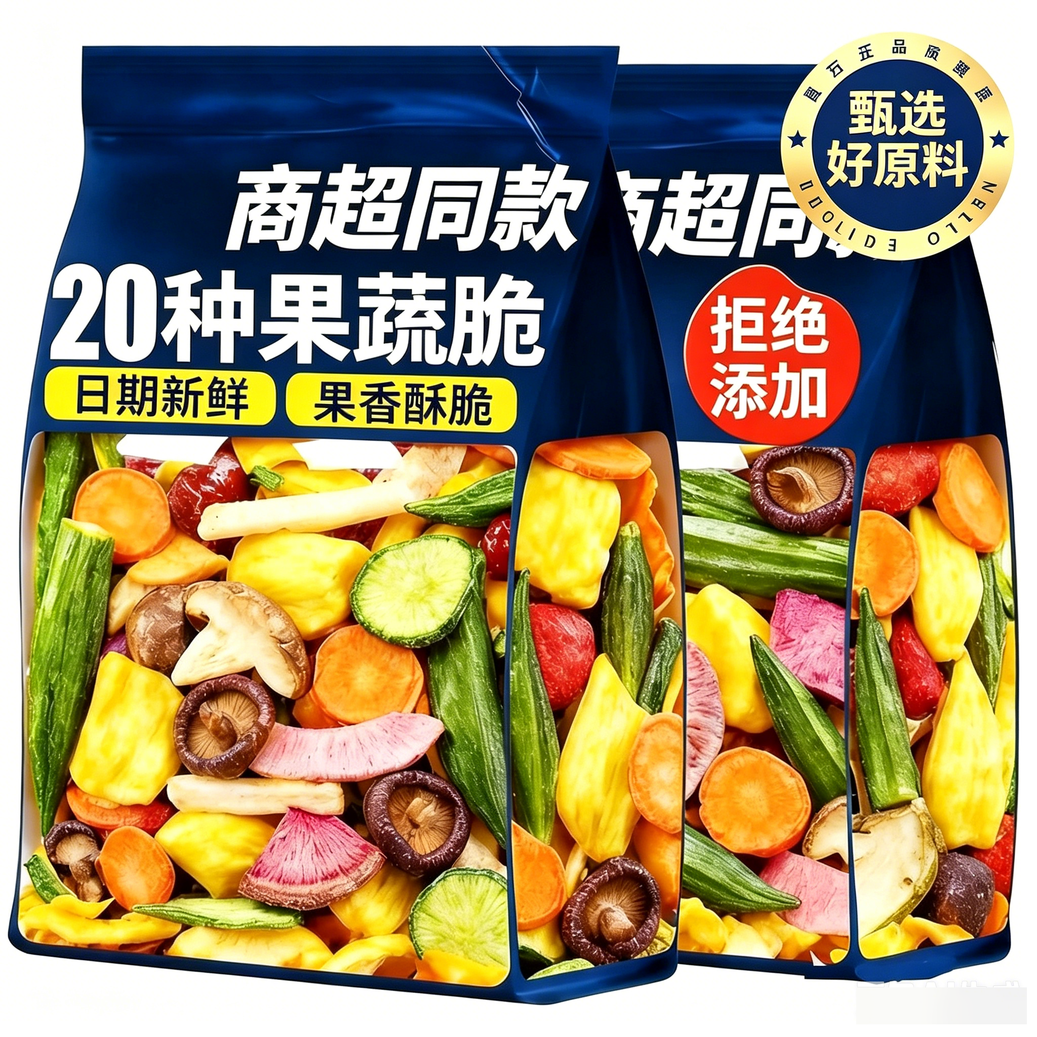 果蔬脆蔬菜干混合装水果干脱水批发儿童零食好吃香蕉健康休闲小吃