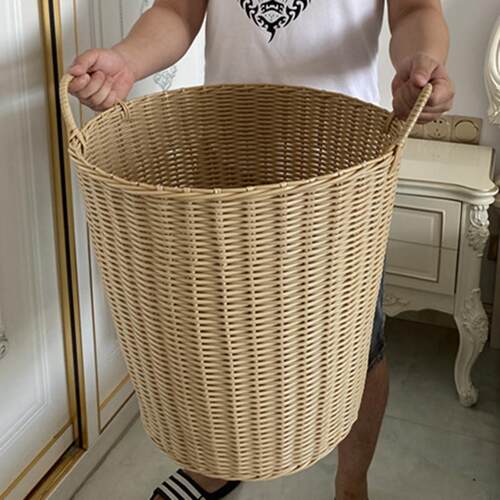 脏衣服收纳篮彷藤脏衣服篮换衣洗衣篮塑料篮工艺品桶