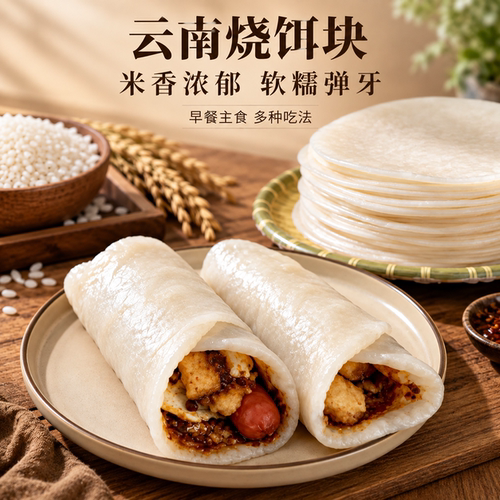云南手工香米烧饵块真空装