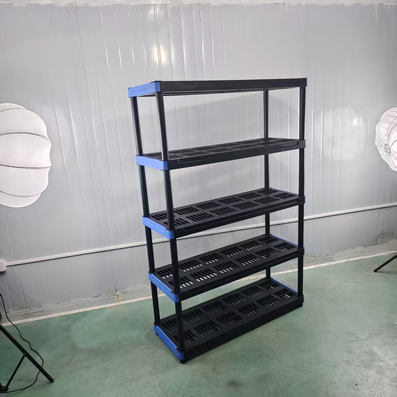仓库货架五层重载货架910×450塑料货架多层重型工厂货物架快递架