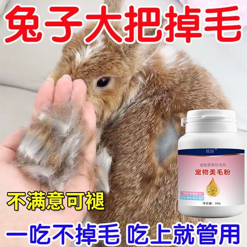 减少掉毛】兔子掉毛脱毛专用维生素宠物炸毛脱毛营养补充快速爆毛