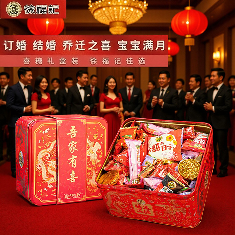 徐福记喜糖礼盒结订婚高档送客礼