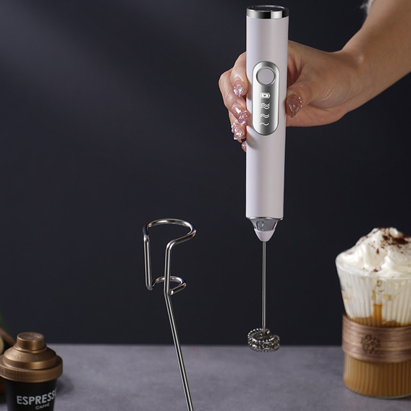 咖啡打泡器家用迷你电动奶泡机牛奶搅拌棒手持打发神器打蛋器两用
