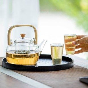 耐热加厚玻璃泡茶壶带内胆家用提梁玻璃煮茶壶花茶壶电陶炉烧水壶