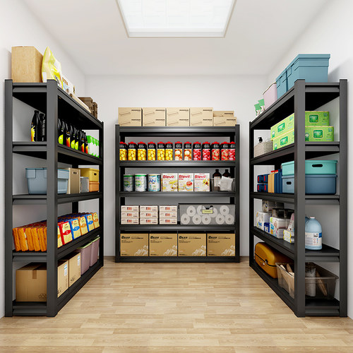 家用货架置物架多层落地阳台厨房简易收纳架钢制快递架超市仓储架