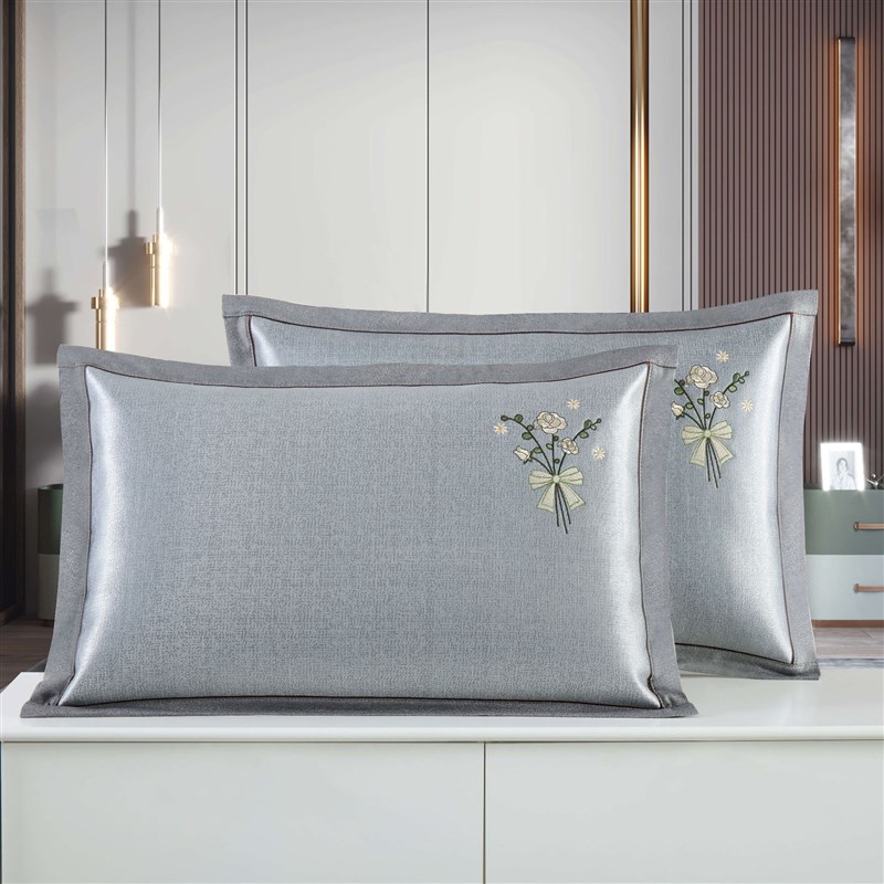 夏季冰丝枕头套可水洗机洗枕席夏天凉席枕套单人夏凉枕芯套一对