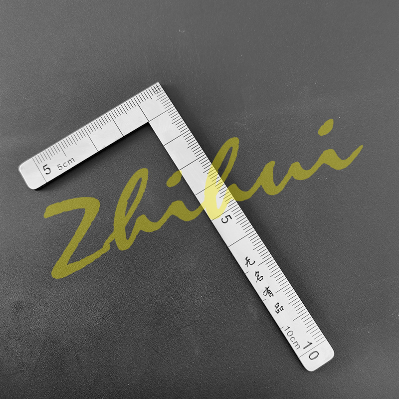 迷你钢尺 精细L尺 非三寸法师 侧面抛光直角尺 设计师L小钢尺子