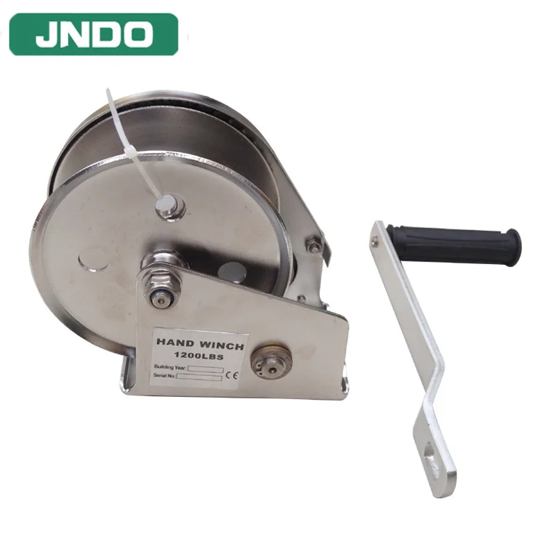 现货供应不锈钢手摇绞盘手动牵引机304不锈钢材质绞盘手摇卷扬机