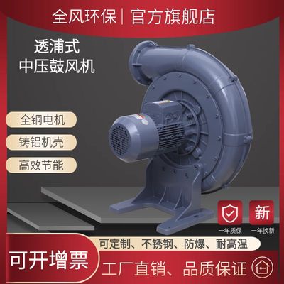 TB-125透浦式中压鼓风机2200w380v锅炉送风吹风隔热风机铸铝风泵