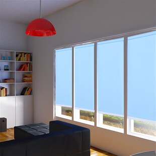 窗帘拉链式 卷帘防雨全遮光免打孔挂画百叶窗帘升降书房小窗帘卧室