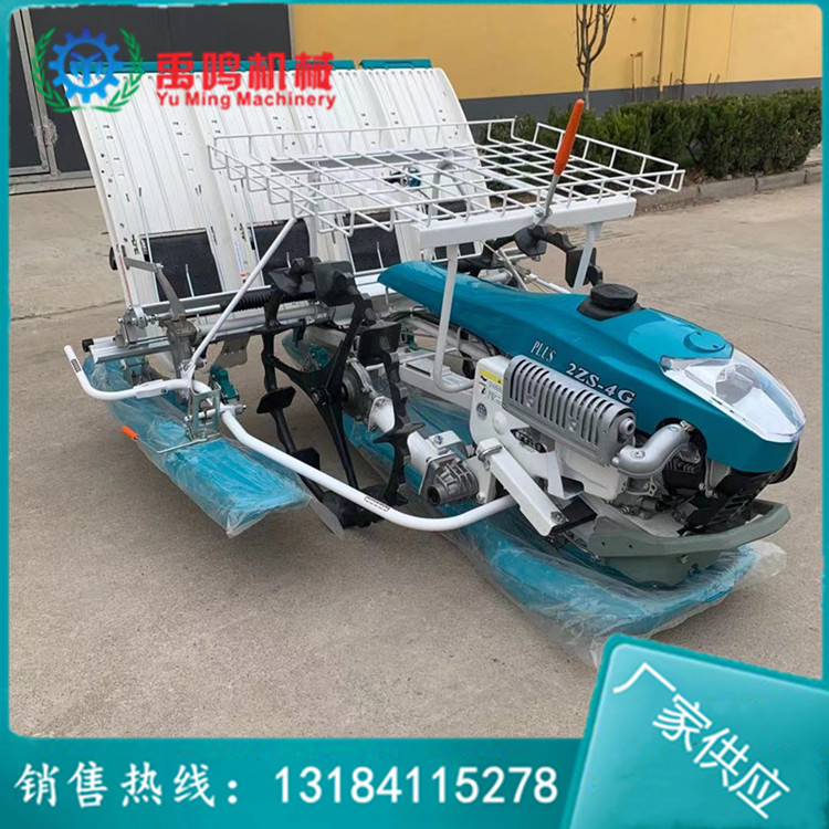 禹鸣机械汽油机款手扶步进式水田插秧机适用秧盘育秧苗2ZS-4G