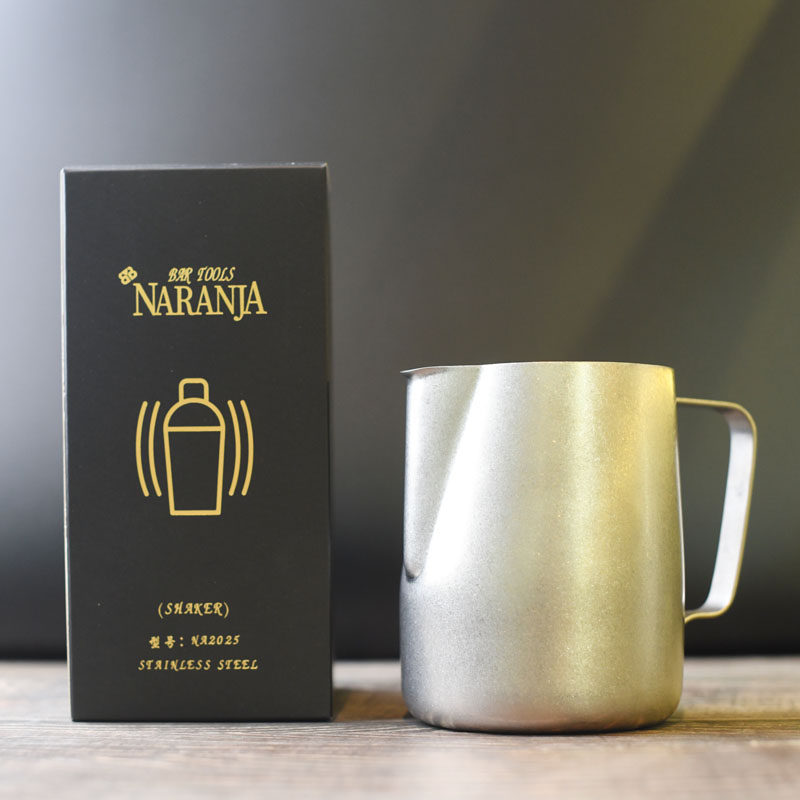 naranja不锈钢复古拉花杯黑色拉花杯磨砂304奶钢尖嘴奶钢打奶杯
