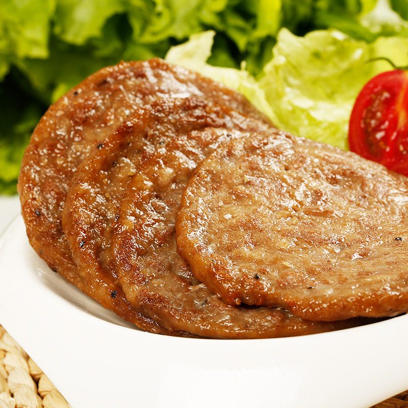 伊赛 清真早餐牛肉饼80g*20片 儿童学生汉堡牛肉速食牛肉早餐