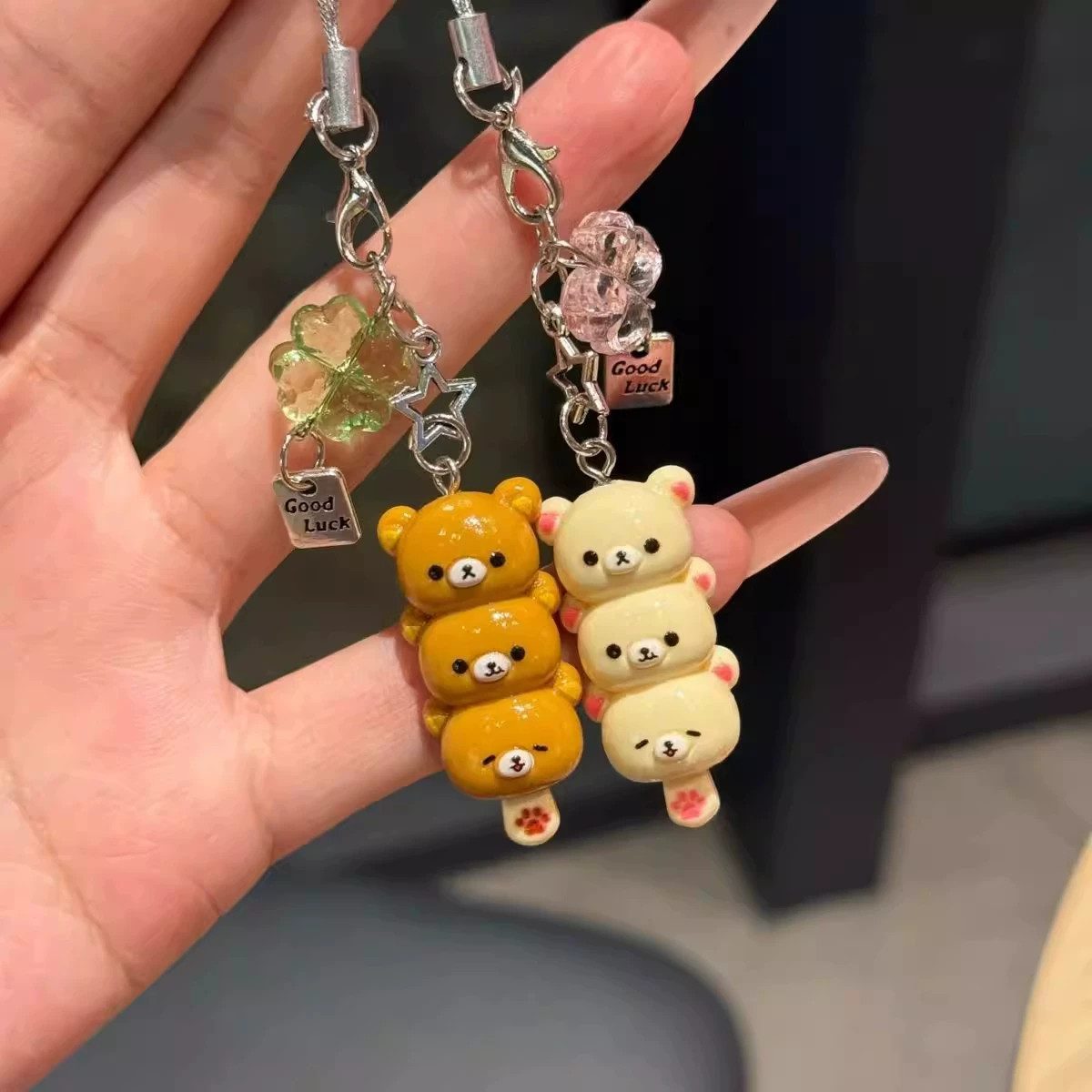 超萌糖葫芦轻松熊哥钥匙扣