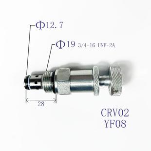 RV08调压阀安全阀 螺纹插装 直动式 溢流阀YF08 CRV02