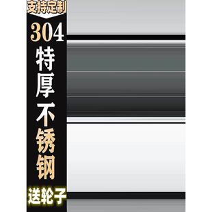 304不锈钢置物架加厚厨房微波炉烤箱架多层储物架锅碗盆收纳送轮