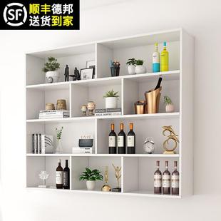 实木书架创意架子 墙上置物架壁挂墙面储物柜收纳吊柜墙壁柜壁挂式