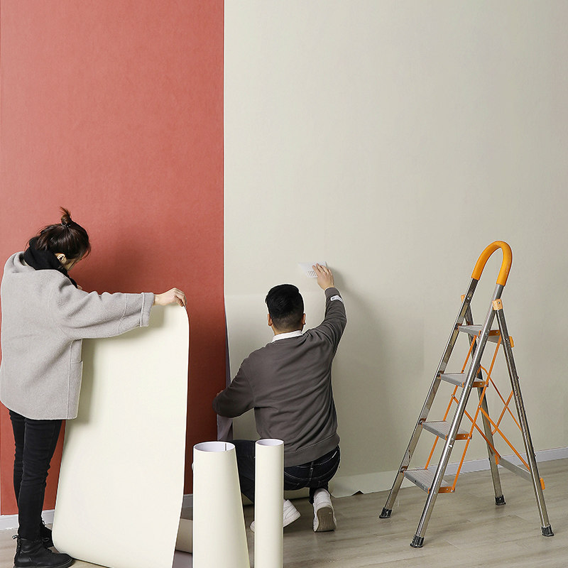 2023新款网红自粘墙纸卧室客厅背景墙壁纸家用宿舍奶油暖色翻新贴