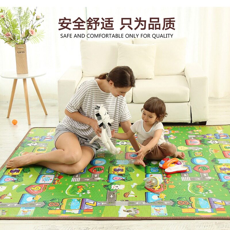 加厚夏季儿童房地毯爬行垫卡通可爱卧室满铺客厅泡沫地垫大号家用