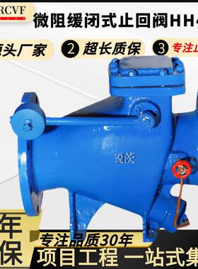 微阻缓闭式止回阀HH44X水锤消音旋启单向逆止阀DN200双作用缓闭