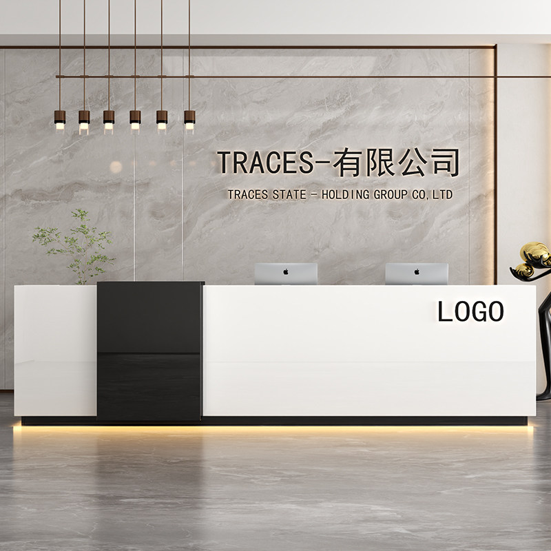 吧台收银柜台店铺小型柜台餐饮商用女装吧台桌轻奢高级感前台接待