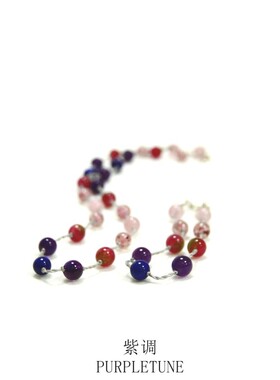 彩色多巴胺风项链度假风藏式风